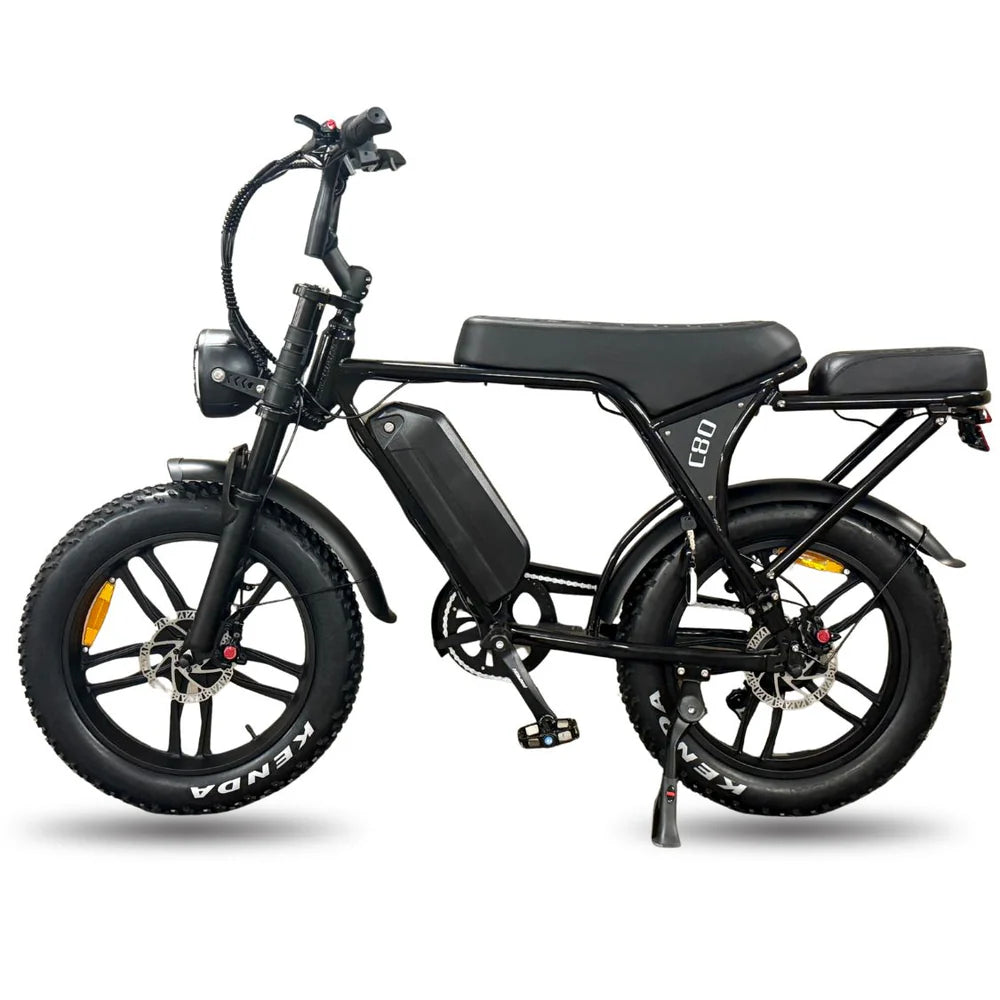 Ouxi C80 - Fatbike - Hydraulische Remmen - Shiny Black - 2025 Nieuwste model