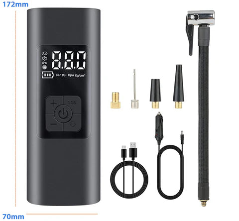 Draagbare Luchtcompressor – Perfect voor Fatbikes & Veel Meer