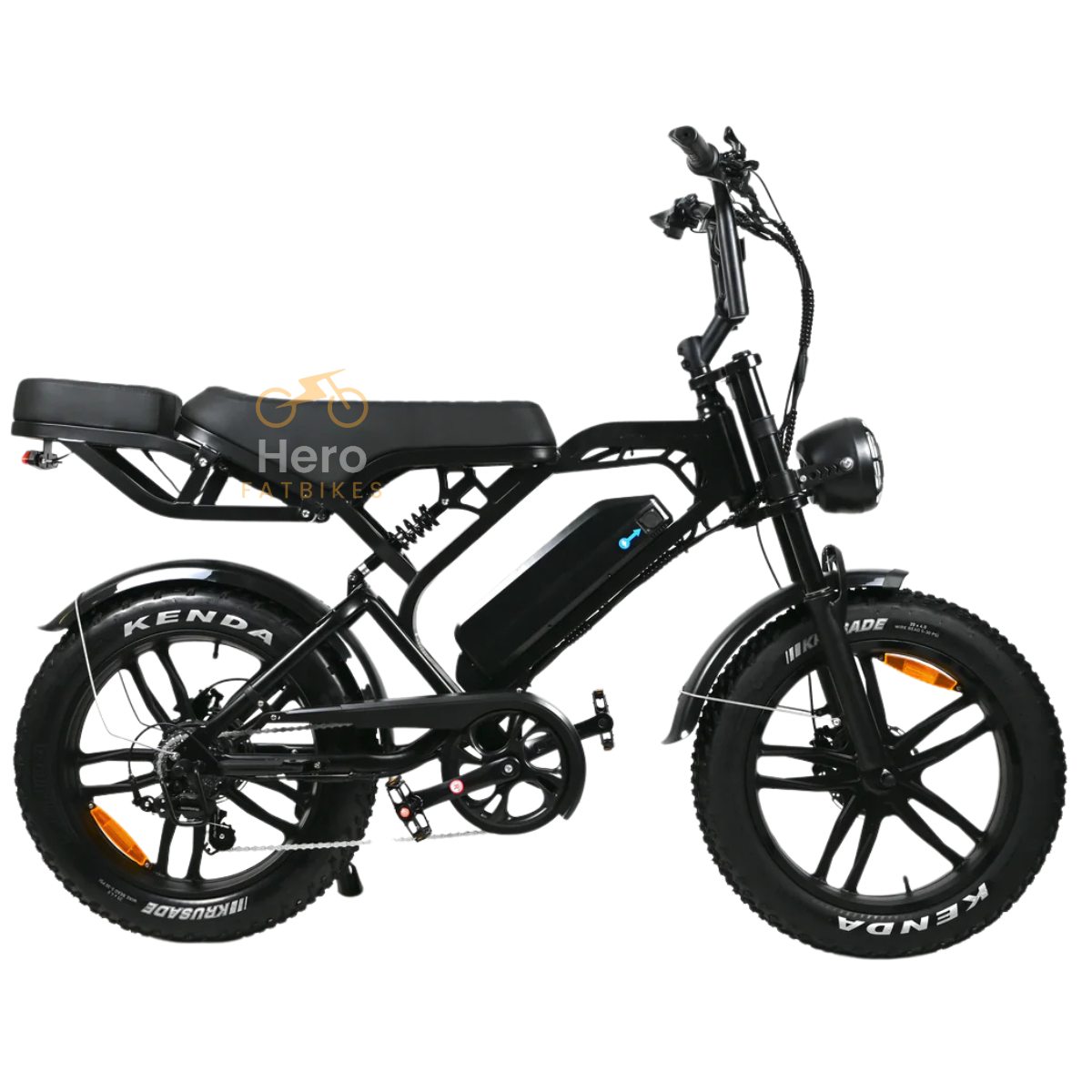 Fatbike V20 Pro 7.0 2025 Hydraulische remmen + Gratis Alarm en Telefoontas Gratis achterzitje