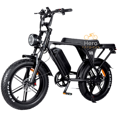 Fatbike V8 3.0 hydraulische remmen + GRATIS Alarm , achterbankje en voetensteuntjes