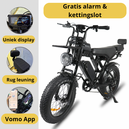 Fatbike VOMO X80 - Gratis GPS tracksysteem - Alarm - Kettingslot