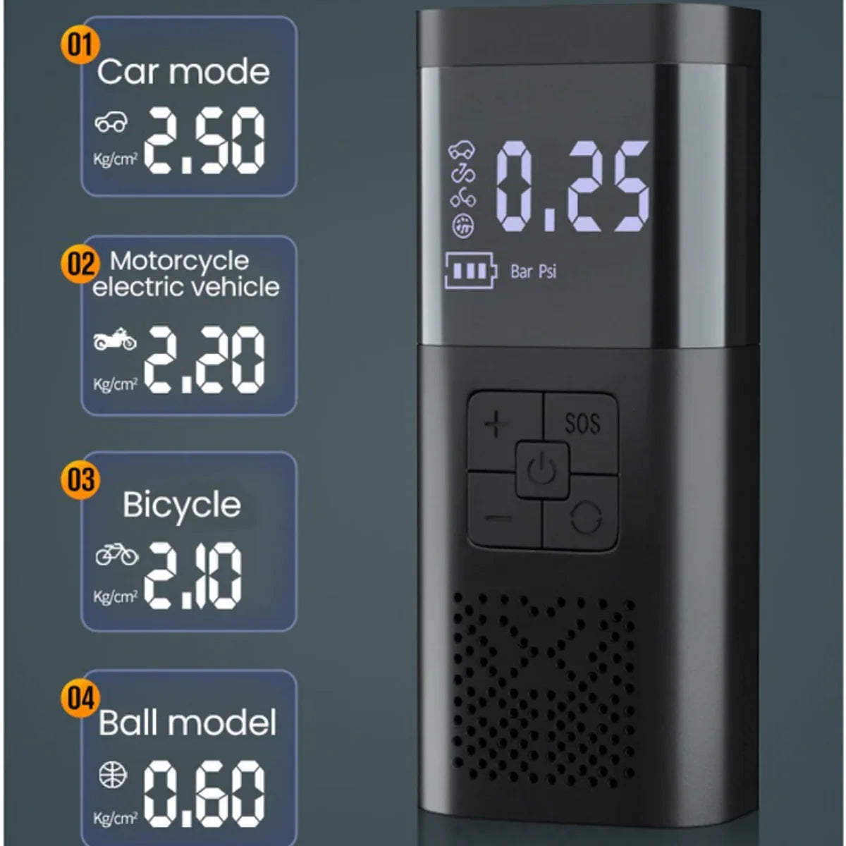 Draagbare Luchtcompressor – Perfect voor Fatbikes & Veel Meer