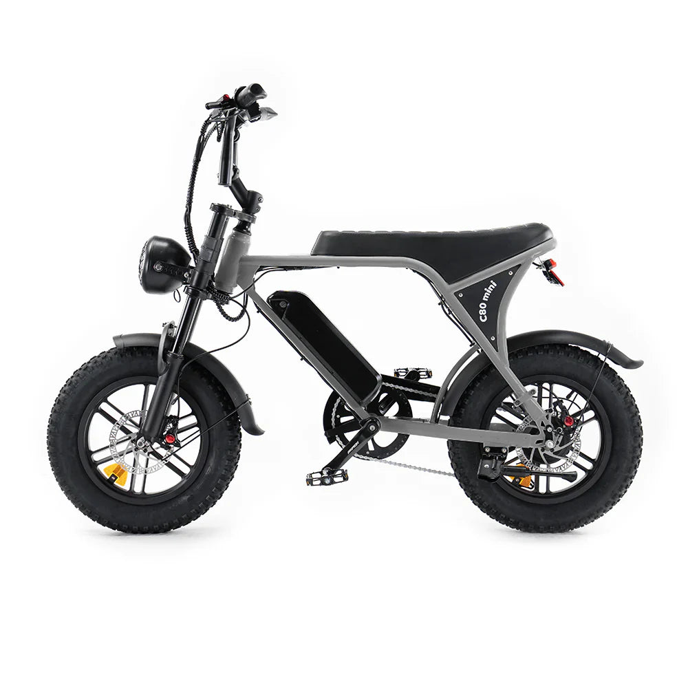 OUXI C80 Mini Fatbike - Grijs - Hydraulische Remmen