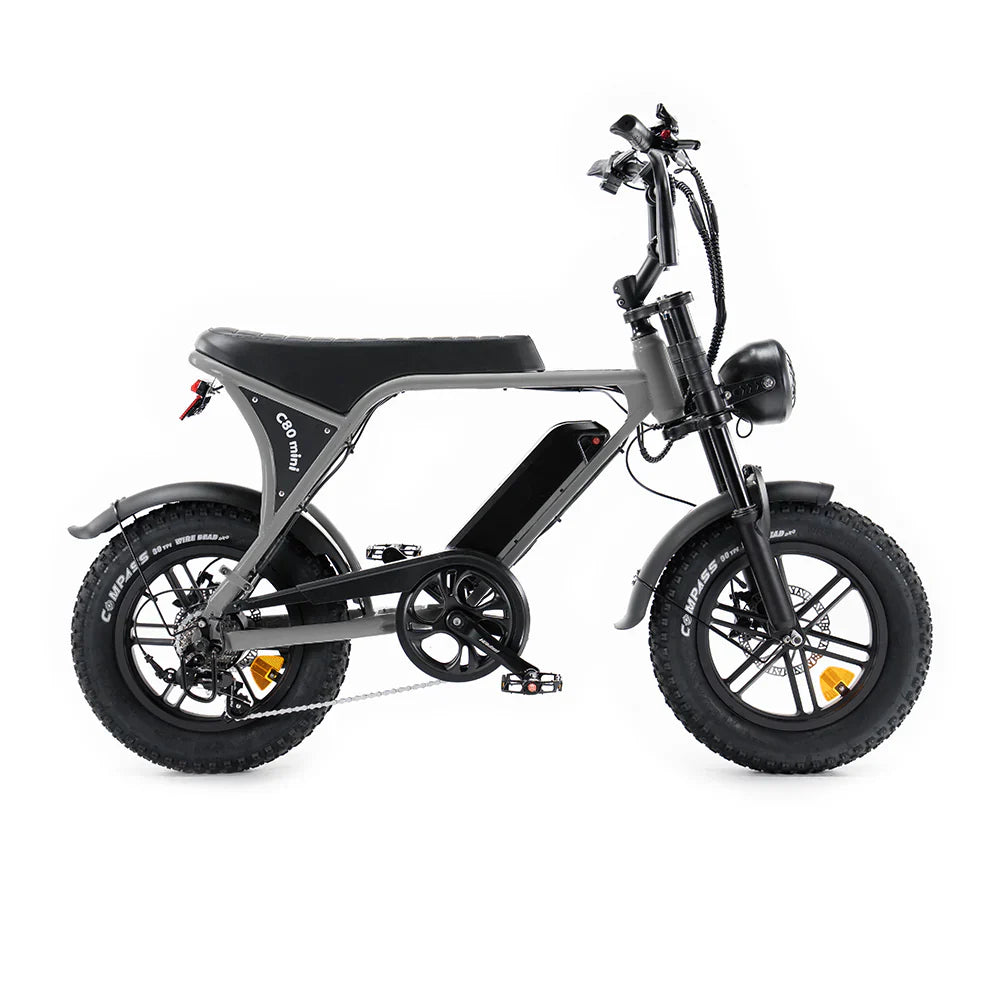 OUXI C80 Mini Fatbike - Grijs - Hydraulische Remmen