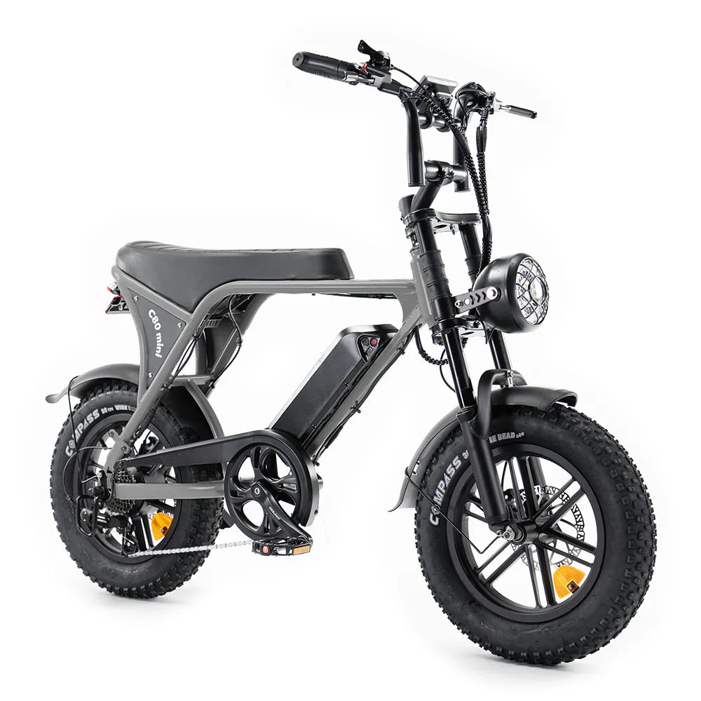 OUXI C80 Mini Fatbike - Grijs - Hydraulische Remmen
