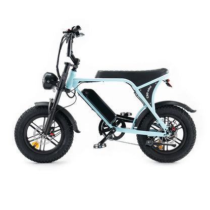 OUXI C80 Mini Fatbike - Licht Blauw - Hydraulische Remmen